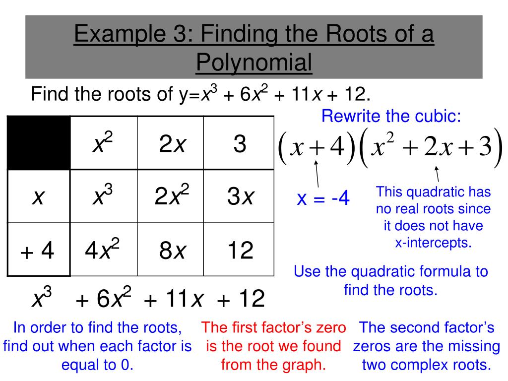 PPT Finding the Roots of a Polynomial PowerPoint Presentation, free