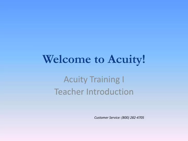 welcome to acuity n.