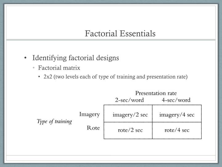 PPT - Chapter 8. Experimental Design II: Factorial Designs ...
