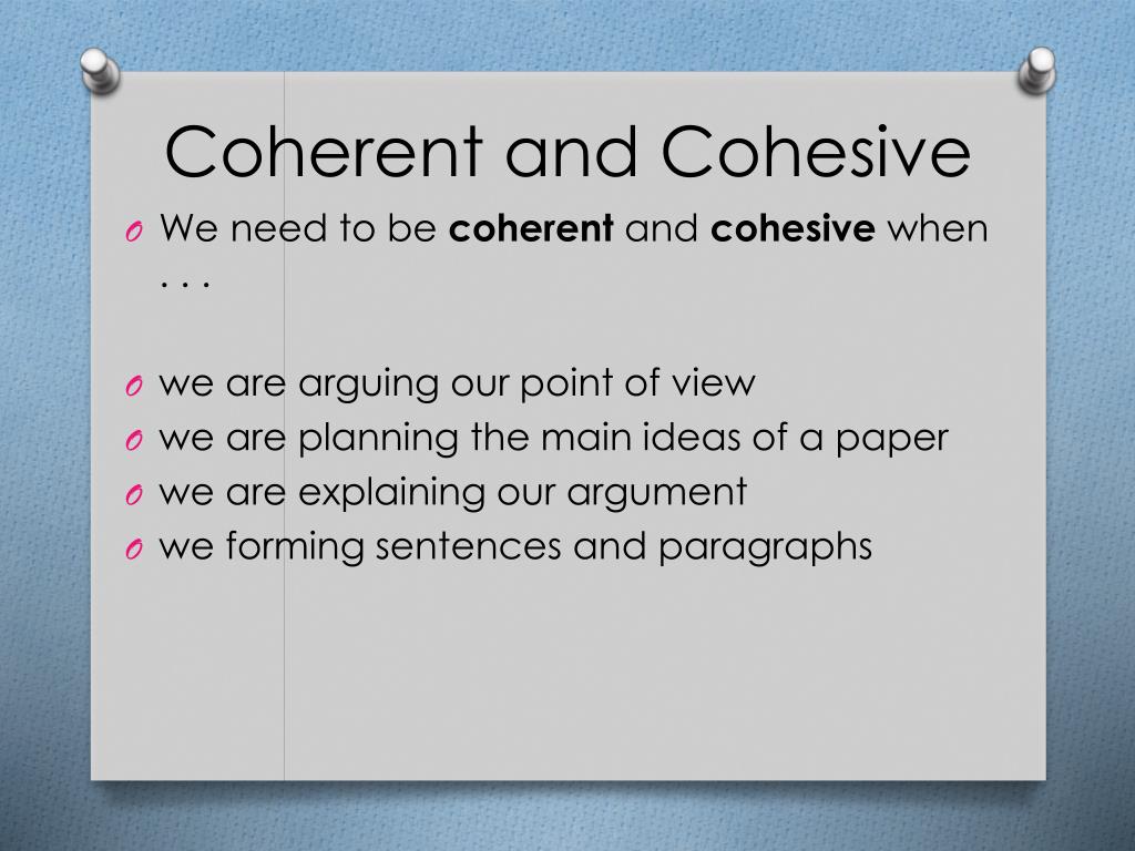 what is meant by coherent essay