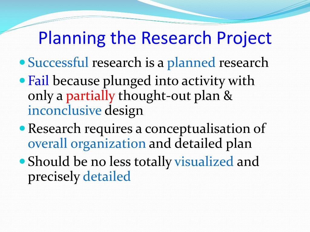 research topics for project planning