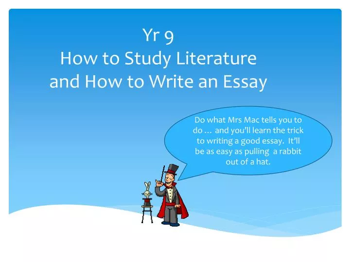 how to study for a literature essay
