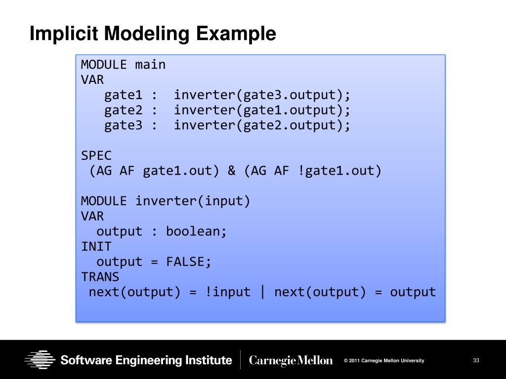 Implicit Modelling Software PPT - Introduction to Symbolic Model Verifier (SMV) PowerPoint ...