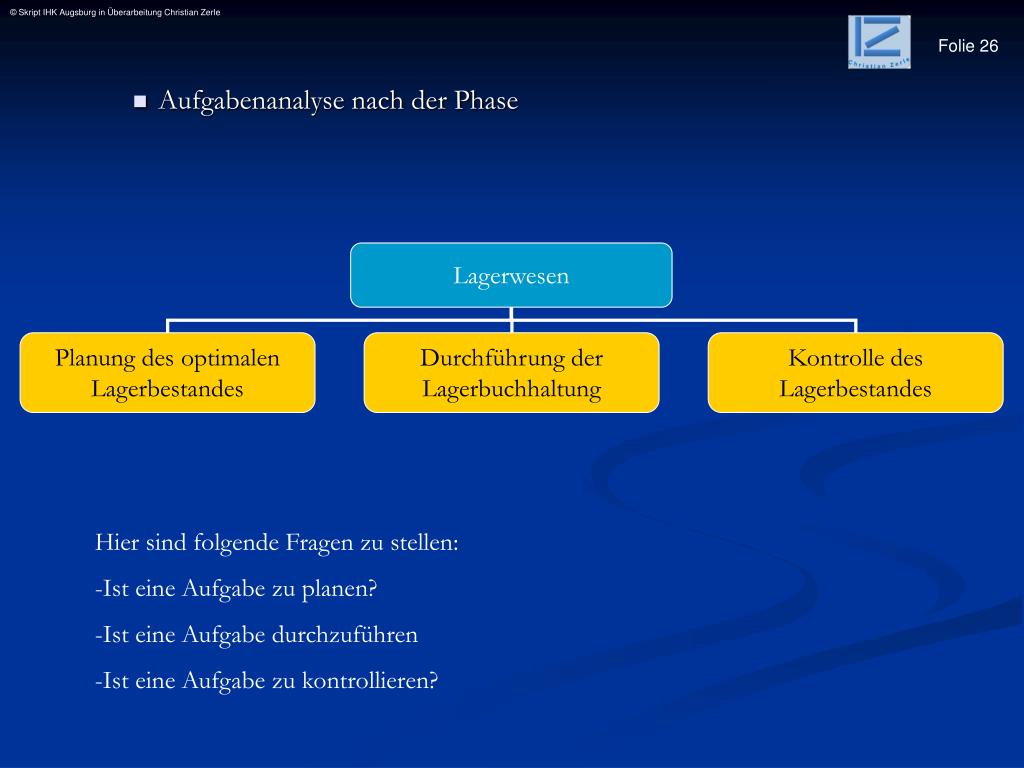 PPT - BERÜCKSICHTIGUNG DER GRUNDSÄTZE BETRIEBLICHER AUFBAU- UND