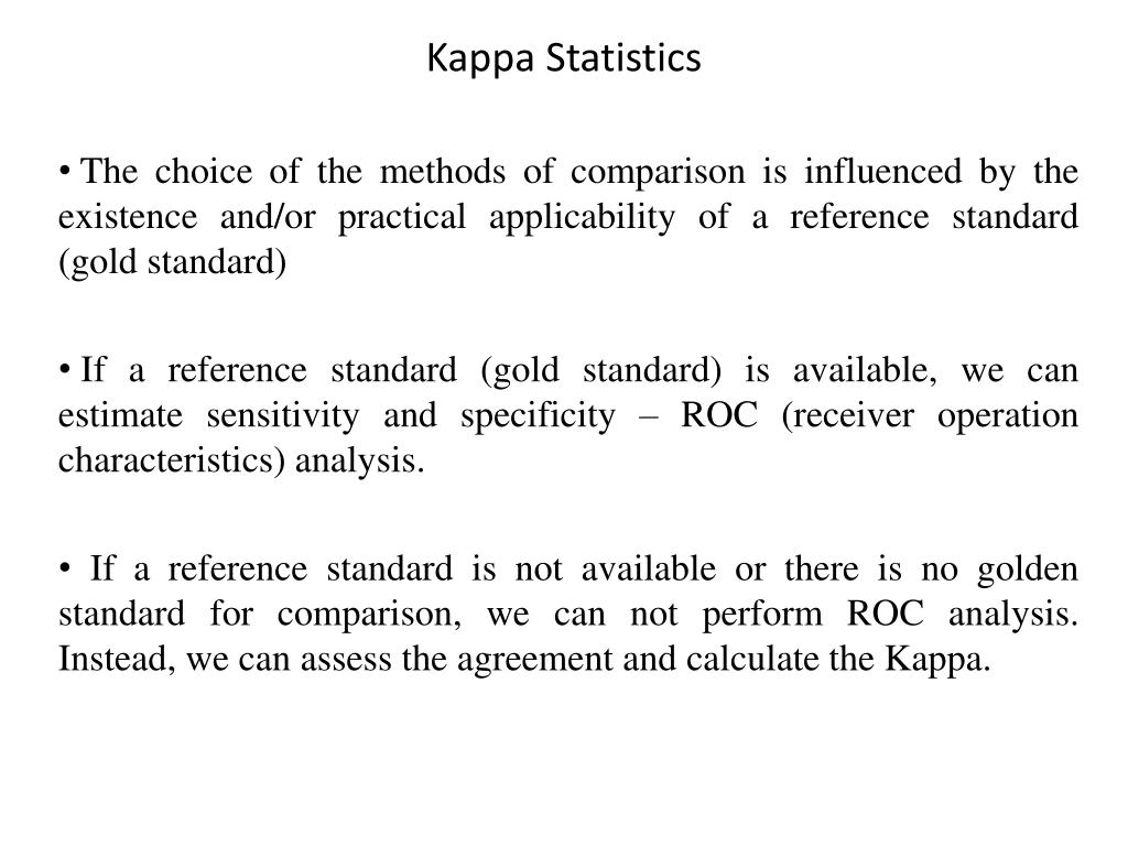 PPT - Kappa statistics PowerPoint Presentation, free download - ID:2574287