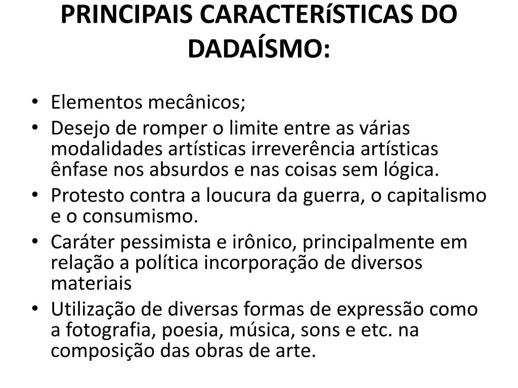 PPT - As principais características estéticas, temáticas e políticas do ...