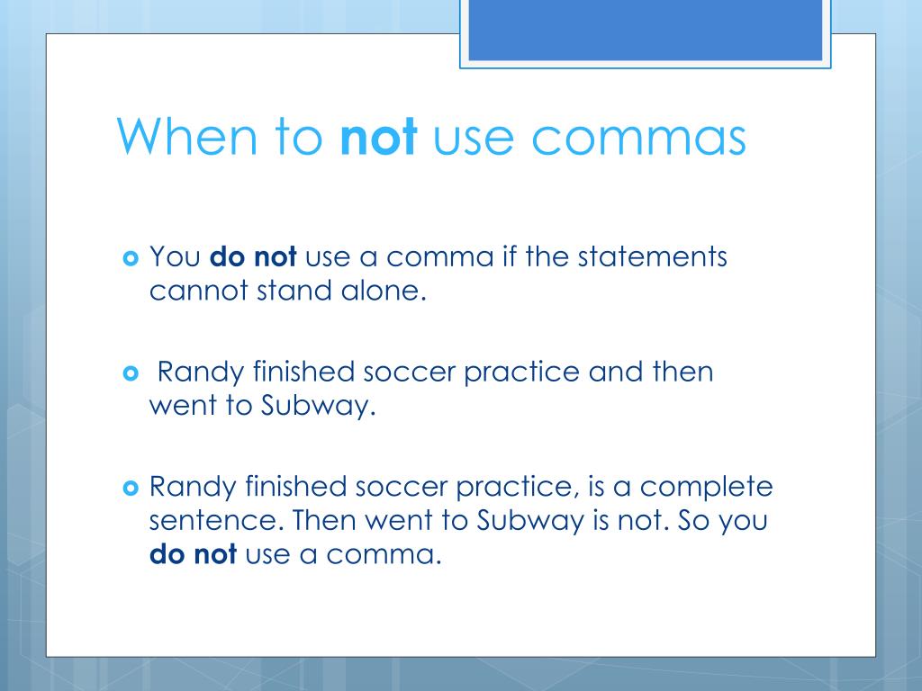 PPT Commas in a compound sentence PowerPoint Presentation, free