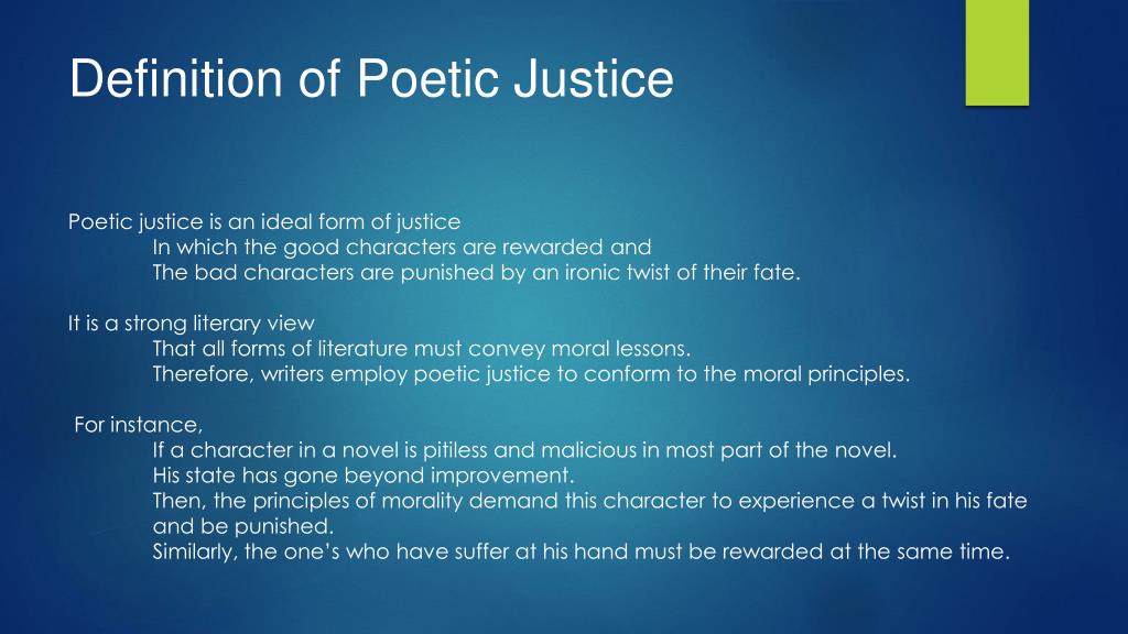 poetic justice essay