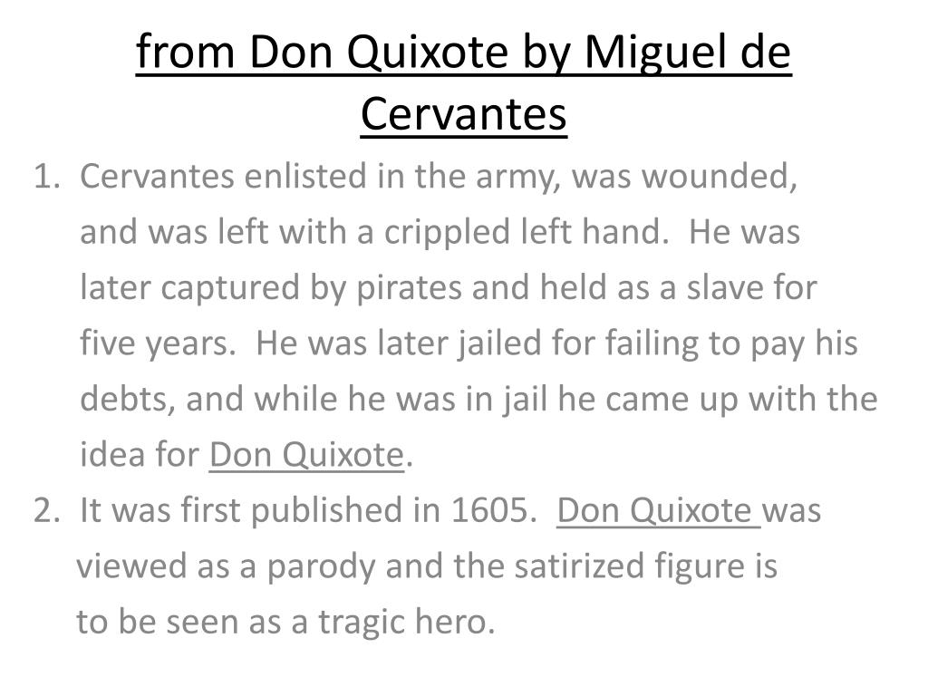 Character Traits of Don Quixote and Sancho Panza Free Essay Example