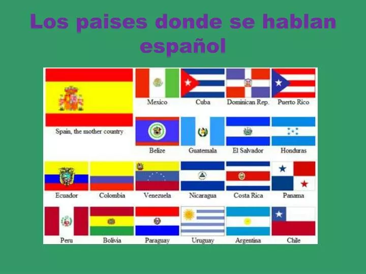 PPT - Los paises donde se hablan español PowerPoint Presentation - ID