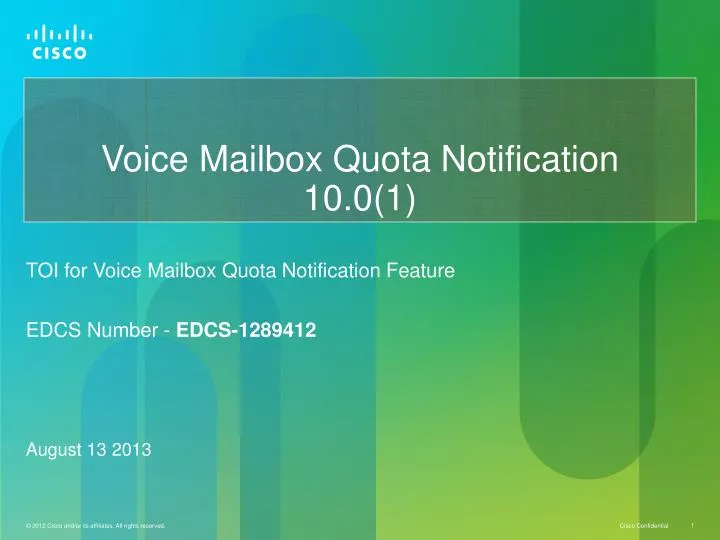 Ppt voice mailbox quota notification 10 0 1 powerpoint presentation