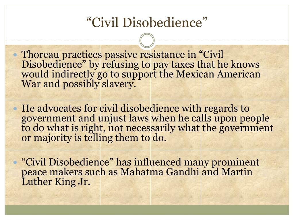 PPT Passive Resistance, The Insanity Plea, Civil Disobedience, and