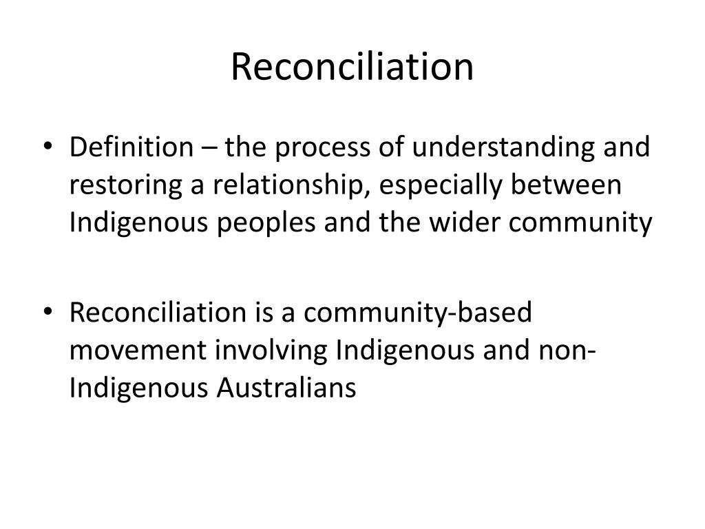 purpose of reconciliation essay