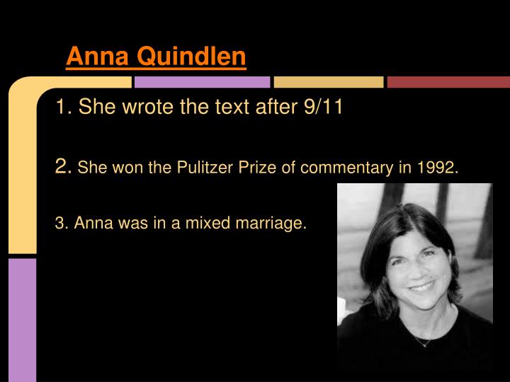 PPT A Quilt Of A Country Anna Quindlen PowerPoint