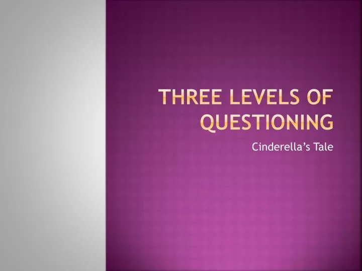 Ppt Three Levels Of Questioning Powerpoint Presentation Free