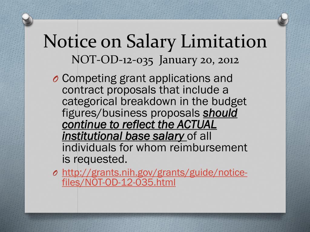 PPT NIH Salary Cap Guidelines PowerPoint Presentation, free download