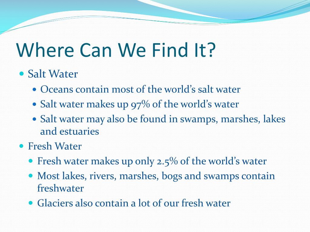 PPT SALT WATER VS FRESH WATER PowerPoint Presentation, free download