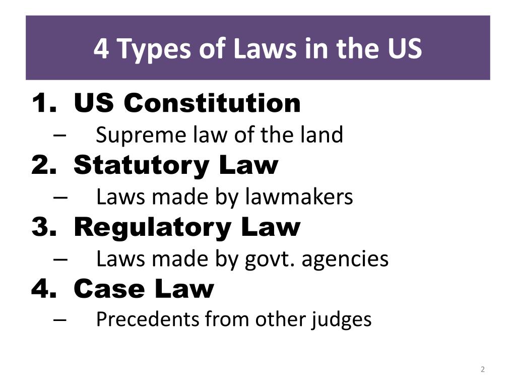 four types of law