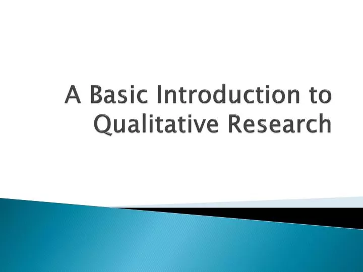 qualitative research an introduction