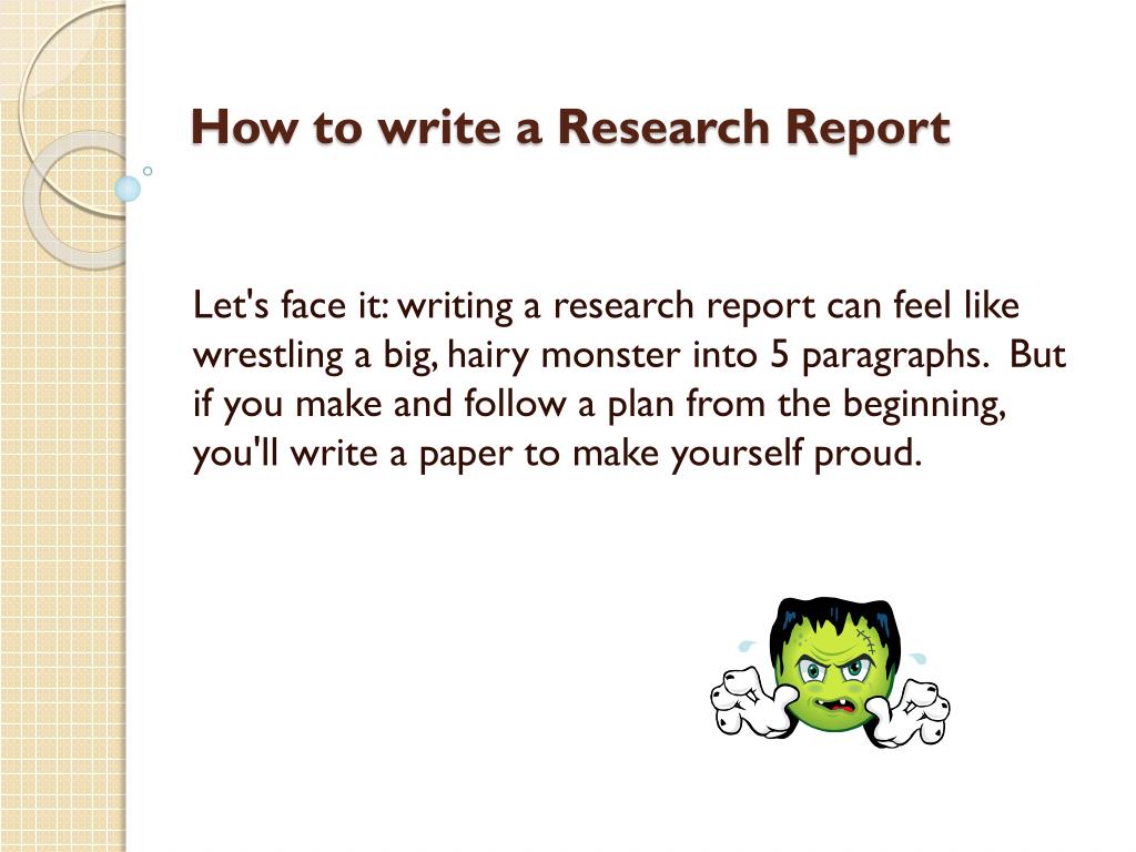 PPT - How to write a Research Report PowerPoint Presentation, free