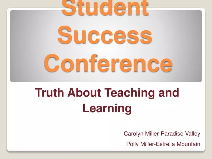 PPT Student Success Conference PowerPoint Presentation, free download