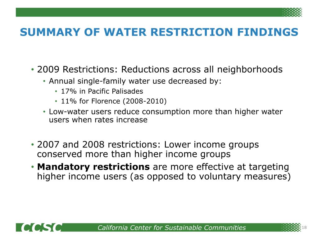 PPT Residential Water Consumption in Los Angeles PowerPoint Presentation ID2581223