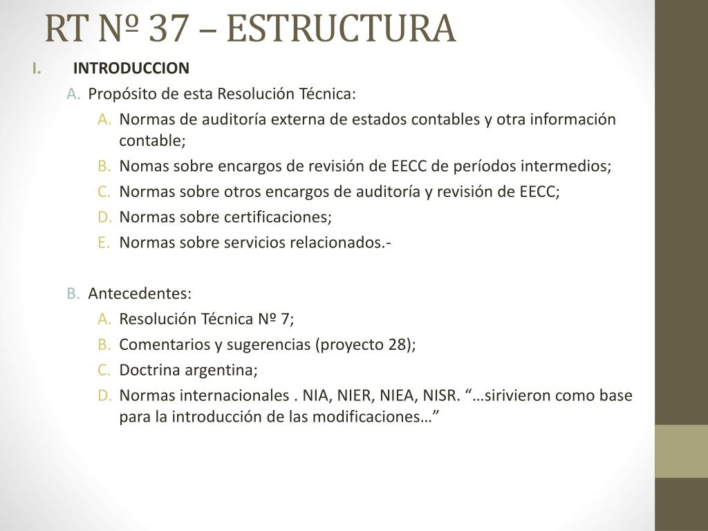PPT - Introducción a la RT Nº 37 Casos de Aplicación Práctica ...
