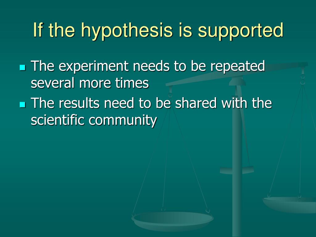 how to say that your hypothesis was supported