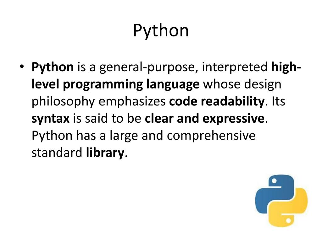 ppt presentation for python