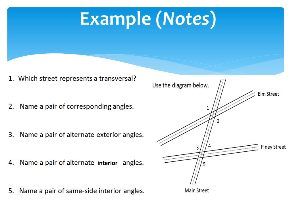 Ppt Section 3 3 Angles Formed By Transversals Powerpoint