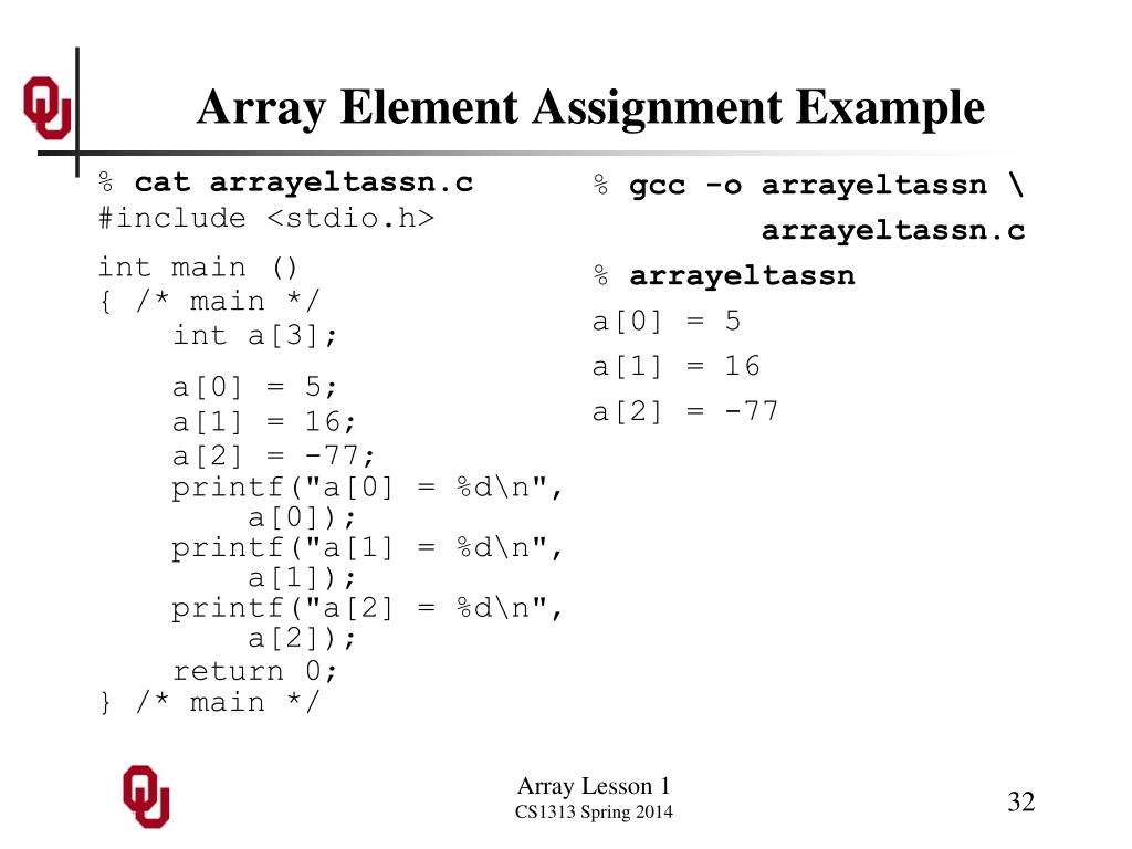 PPT - Array Lesson 1 Outline PowerPoint Presentation, free download ...