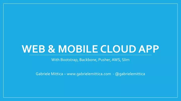 web mobile cloud app n.