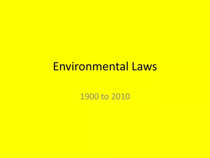 PPT Environmental Laws PowerPoint Presentation, free download ID