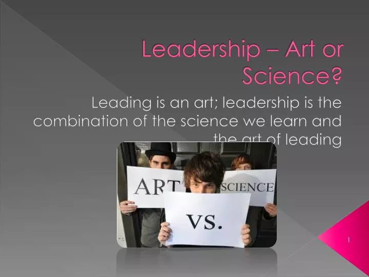 Ppt Leadership Art Or Science Powerpoint Presentation - 