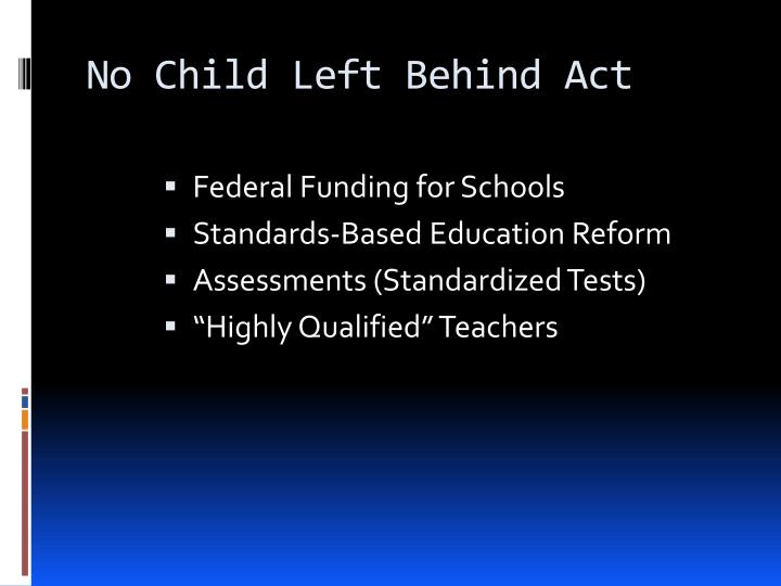 the no child left behind act No child left behind was passed in 2002 and has come under tremendous scrutiny ap the no child left behind (nclb) act has been languishing for years, and congress may now end up rewriting the law to fix its many flaws. the no child left behind act No child left behind was passed in 2002 and has come under tremendous scrutiny ap the no child left behind (nclb) act has been languishing for years, and congress may now end up rewriting the law to fix its many flaws.