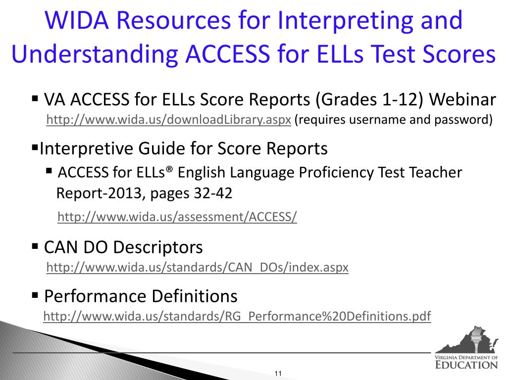 ACCESS for ELLs Score Report Interpretation Training on Vimeo