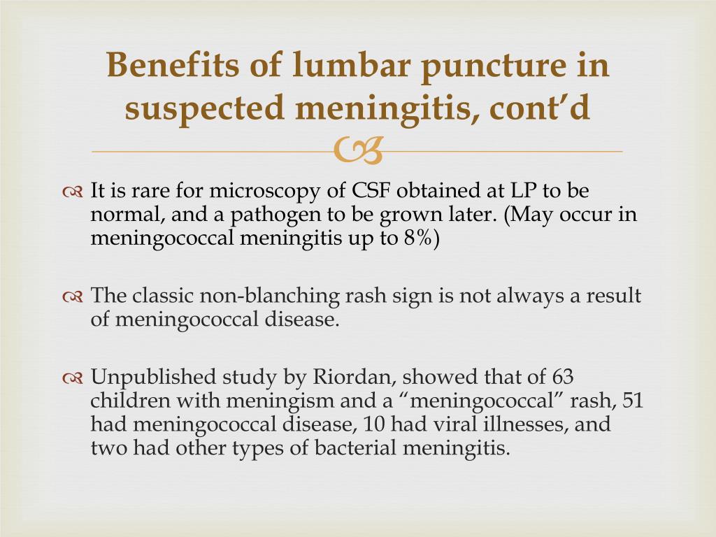 lumbar puncture meningitis
