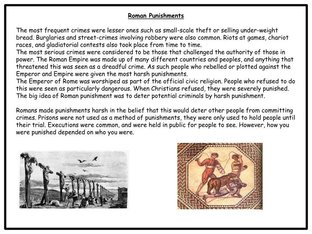 PPT - How far did Roman punishments reflect Roman society? PowerPoint ...