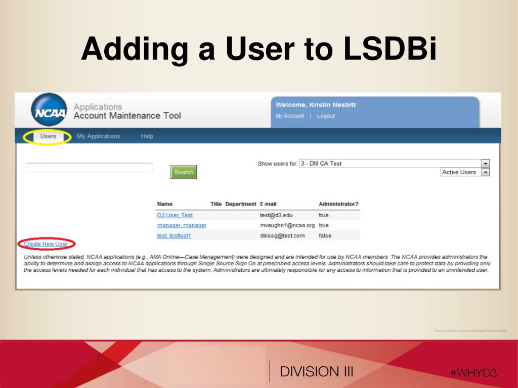PPT - LSDBi /RSRO NCAA Division III PowerPoint Presentation, free