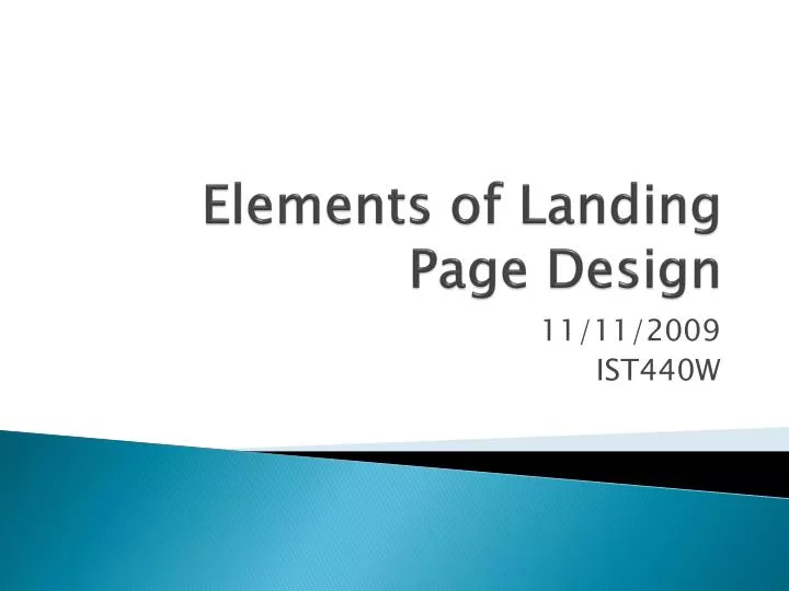 elements of landing page design n.