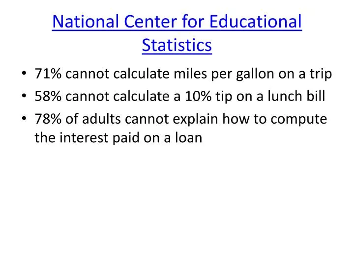 ppt national center for educational statistics powerpoint