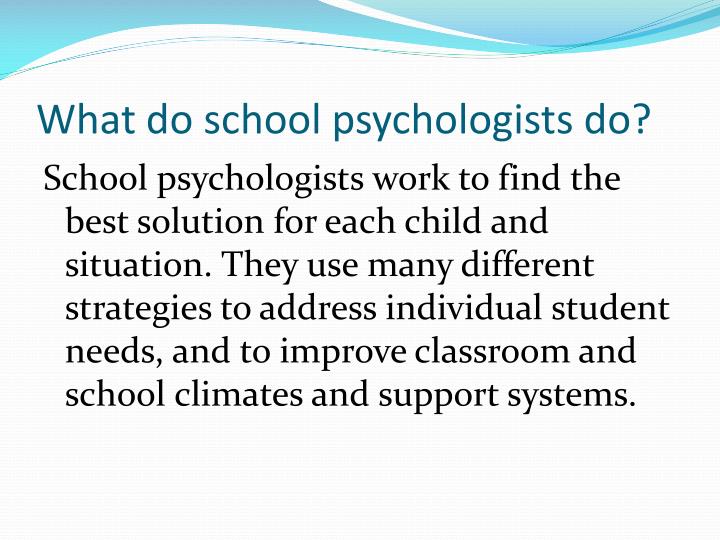 PPT What is the role of a school psychologist? PowerPoint