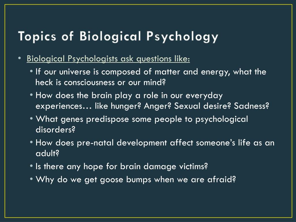 biology and psychology research topics
