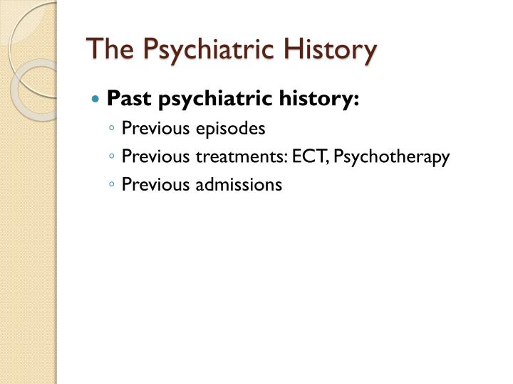 PPT Psychiatry interview History Taking PowerPoint Presentation ID