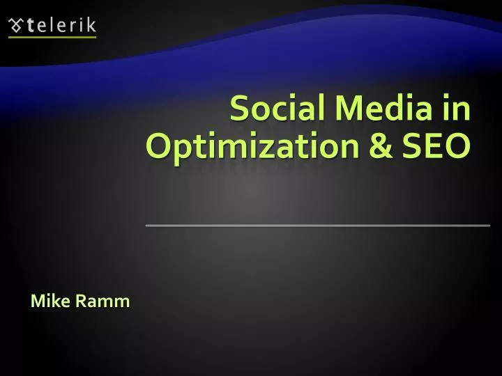 social media in optimization seo n.