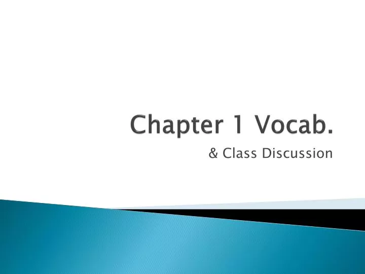 Ppt Chapter 1 Vocab Powerpoint Presentation Free Download Id 2588353
