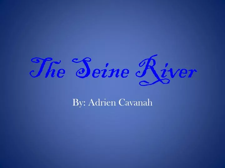 the seine river n.