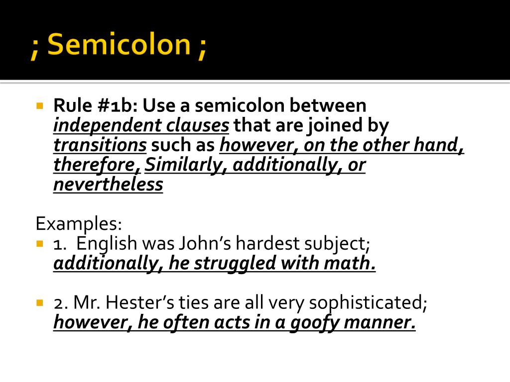 How To Use A Semicolon With However How To Use The Semicolon In Academic Writing There s