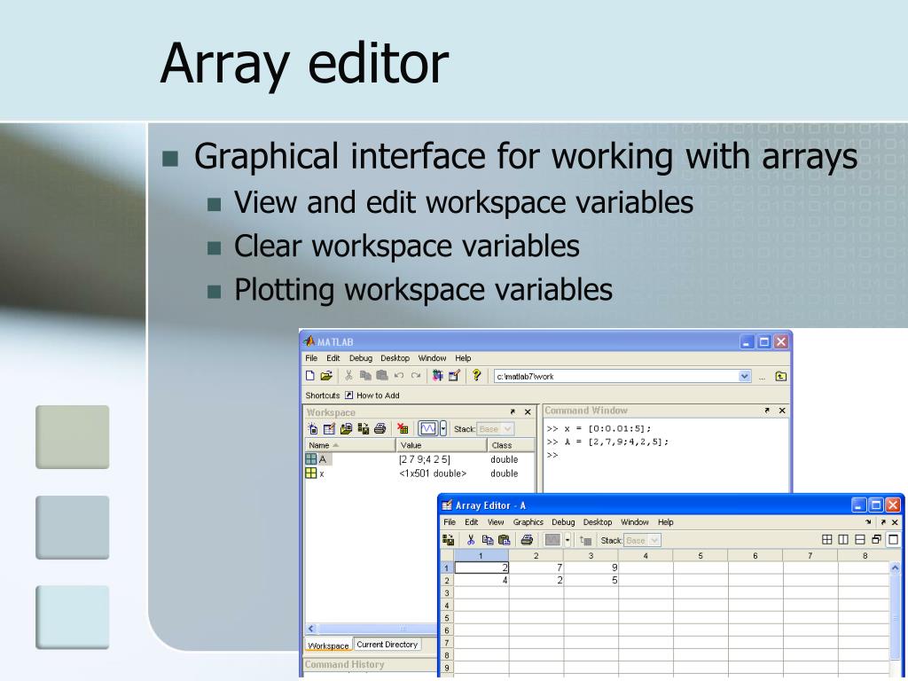PPT - MATLAB – Ch 2 - N umeric, Cell, & Structure Arrays PowerPoint ...