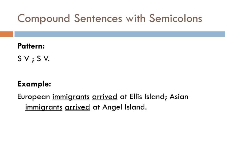 compound sentence with semicolon